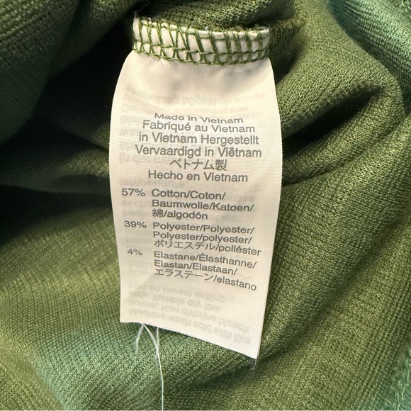 J. Crew Olive Green Button-Front Tie Crop Top - Picture 5 of 5